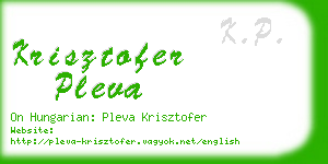 krisztofer pleva business card